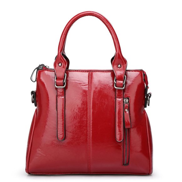 Leather tote bag,Red - Picture 1 of 1